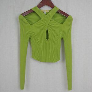 Urban Outfitters Lime Green Ribbed Crop Top